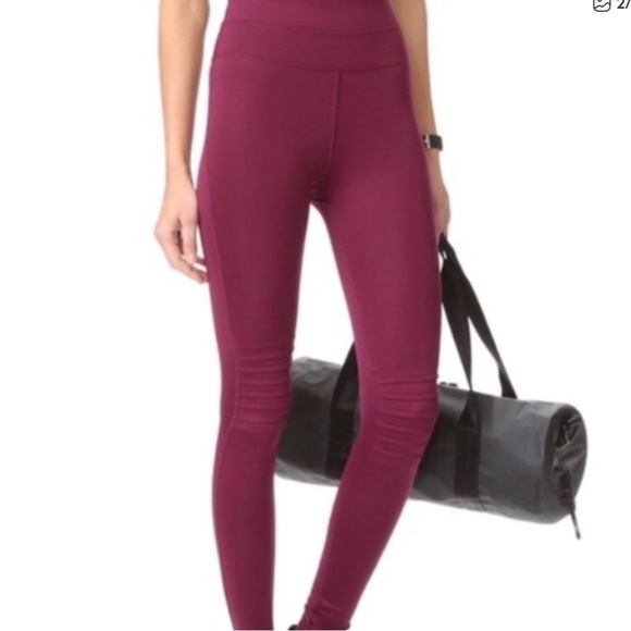 Free People Pants - Free People Movement “city slicker” Moto Purple Leggings M